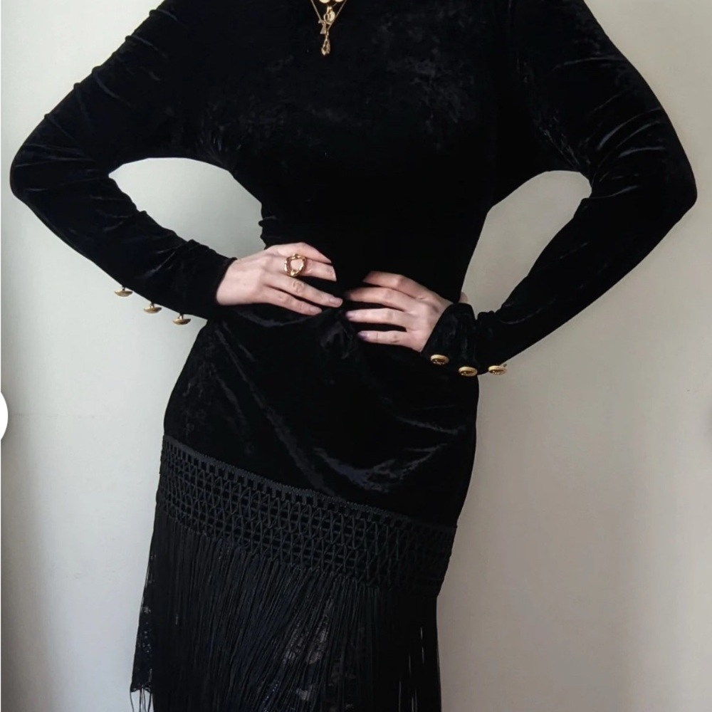Rare Vintage Ritmo di Perla Velvet Dress